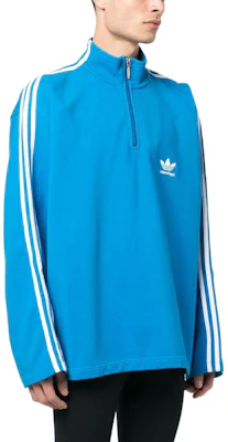 Balenciaga SS23 Striped Half-Zip Pullover Sweatshirt Biru 724557TNVP54026 Purchase Balenciaga SS23 Striped Half-Zip Pullover Sweatshirt Biru 724557TNVP54026