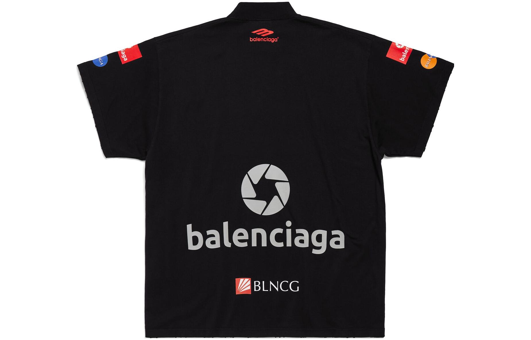 Lookbook 巴黎世家 SS23 Top League 標誌印花休閒短袖t恤 男款標準版型 770919TPVE99000