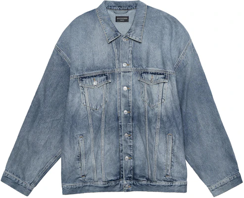 Balenciaga SS23 Jaket Denim Biru Lengan Panjang Kasual 724651THW254245 Buy Balenciaga SS23 Jaket Denim Biru Lengan Panjang Kasual 724651THW254245