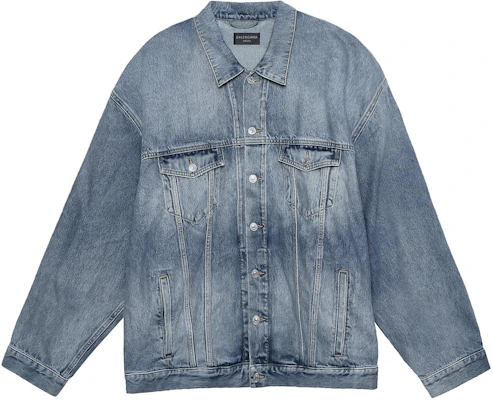 Balenciaga SS23 Jaket Denim Biru Lengan Panjang Kasual 724651THW254245 Order Balenciaga SS23 Jaket Denim Biru Lengan Panjang Kasual 724651THW254245