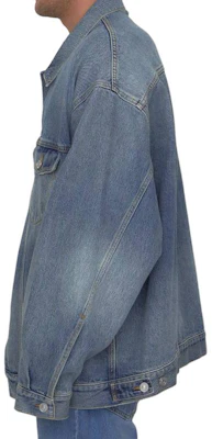 Balenciaga SS23 Jaket Denim Biru Lengan Panjang Kasual 724651THW254245 Cheap Balenciaga SS23 Jaket Denim Biru Lengan Panjang Kasual 724651THW254245