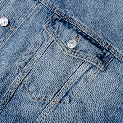 Balenciaga SS23 Jaket Denim Biru Lengan Panjang Kasual 724651THW254245 1