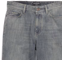 Shop Balenciaga SS23 Washed Mid-Rise Straight Denim Shorts Unisex Blue 753212TNW654036