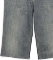 Purchase Balenciaga SS23 Washed Mid-Rise Straight Denim Shorts Unisex Blue 753212TNW654036