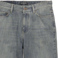 Sizing Balenciaga SS23 Washed Mid-Rise Straight Denim Shorts Unisex Blue 753212TNW654036