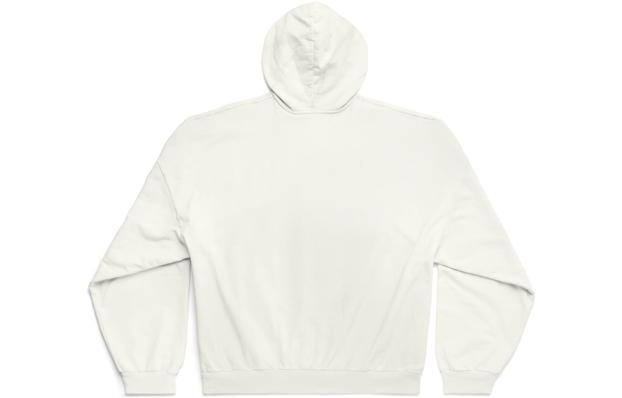 Balenciaga SS23 White Alphabet Print Oversized Hoodie Unisex. 744463TOVK29012 圖 3