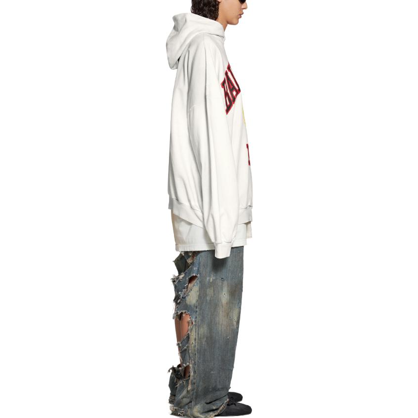 Balenciaga SS23 White Alphabet Print Oversized Hoodie Unisex. 744463TOVK29012 圖 6