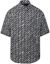 Order Balenciaga SS24 Black Button-Up Short Sleeve Shirt with Allover Logo Print. 681702TQL071070