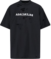 Balenciaga SS24 Black Logo Print Crewneck T-Shirt Regular Fit. 720198TQVP31569 Balenciaga SS24 Black Logo Print Crewneck T-Shirt Regular Fit. 720198TQVP31569