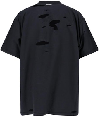 발렌시아가 SS24 블랙 로고 프린트 크루넥 티셔츠 레귤러 핏. 720198TQVP31569 Lookbook 발렌시아가 SS24 블랙 로고 프린트 크루넥 티셔츠 레귤러 핏. 720198TQVP31569