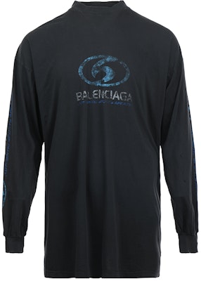 Balenciaga SS24 Camiseta Negra Oversized de Manga Larga con Logo. 739027TPVM31412 Order Balenciaga SS24 Camiseta Negra Oversized de Manga Larga con Logo. 739027TPVM31412