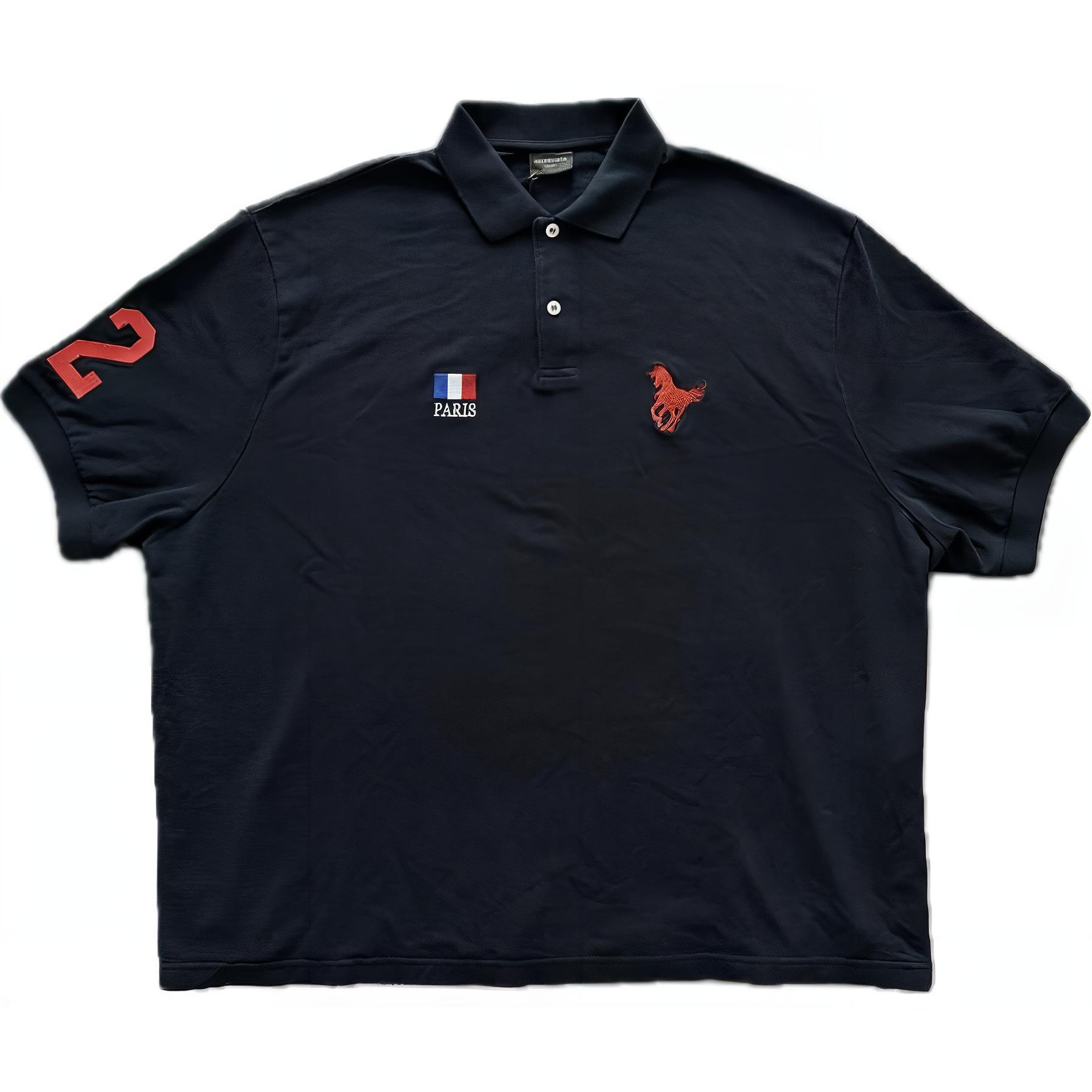 Order 巴黎世家 SS24 黑色常規版型刺繡字母Polo衫 791001TQVM68065