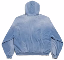 Lookbook Balenciaga SS24 藍色字母印花寬鬆連帽長袖上衣 744462TQVO24530