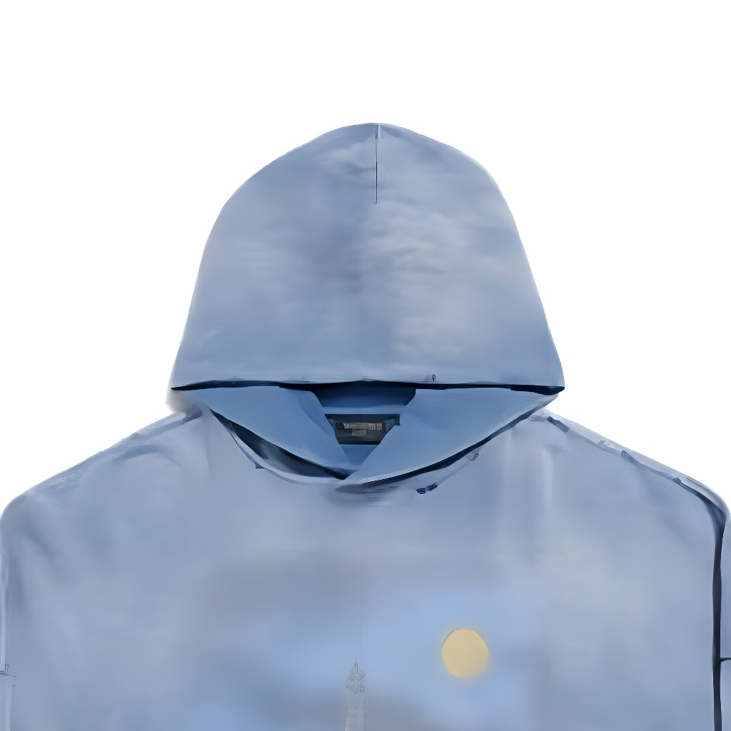 Details for Balenciaga SS24 藍色字母印花寬鬆連帽長袖上衣 744462TQVO24530