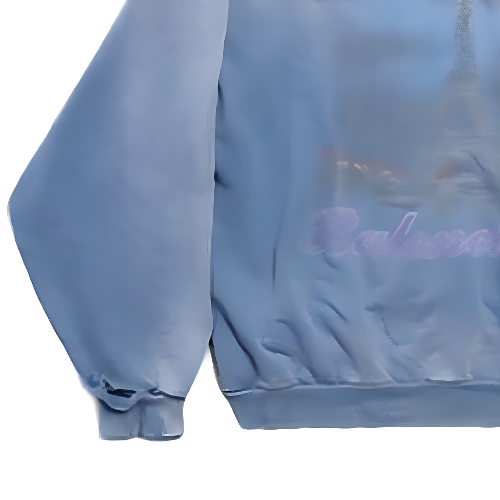 Cheap Balenciaga SS24 藍色字母印花寬鬆連帽長袖上衣 744462TQVO24530