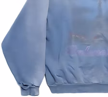 Cheap Balenciaga SS24 藍色字母印花寬鬆連帽長袖上衣 744462TQVO24530