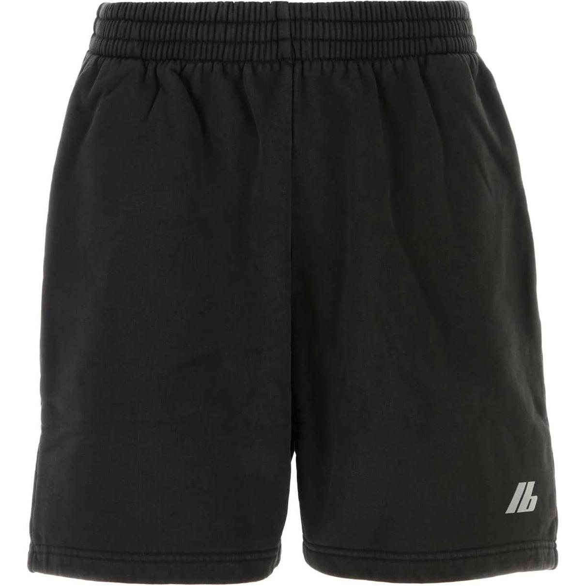 Balenciaga SS24  Charcoal Grey Logo Elastic Relaxed Fit Shorts. 676137TQVT81083