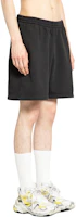 Sizing Balenciaga SS24 Charcoal Grey Logo Elastic Relaxed Fit Shorts. 676137TQVT81083