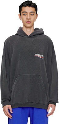 Balenciaga SS24 Sudadera con Capucha Gris Estampado de Letras Fit Regular. 739024TKVI91662 Purchase Balenciaga SS24 Sudadera con Capucha Gris Estampado de Letras Fit Regular. 739024TKVI91662
