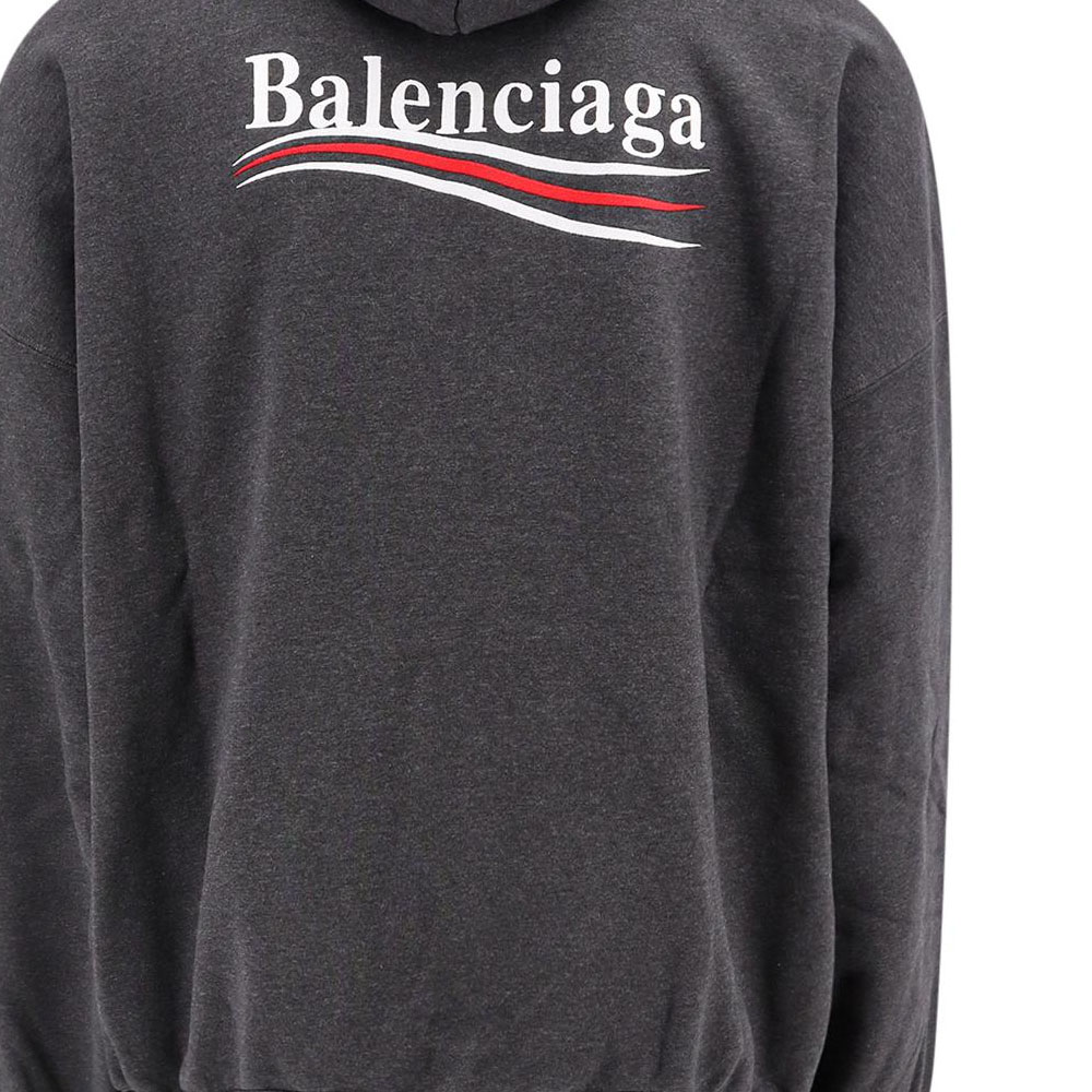 Cheap Balenciaga SS24 Sudadera con Capucha Gris Estampado de Letras Fit Regular. 739024TKVI91662