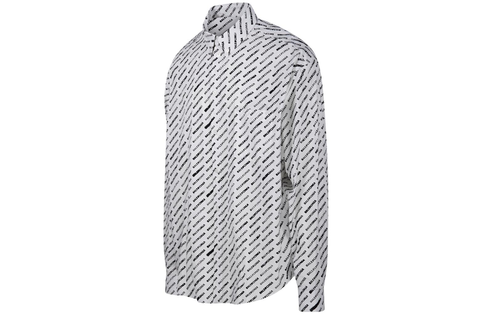 Balenciaga SS24  Letter Logo Print Long Sleeve Shirt Regular Fit Multicolor 662983TQL079040 圖 4