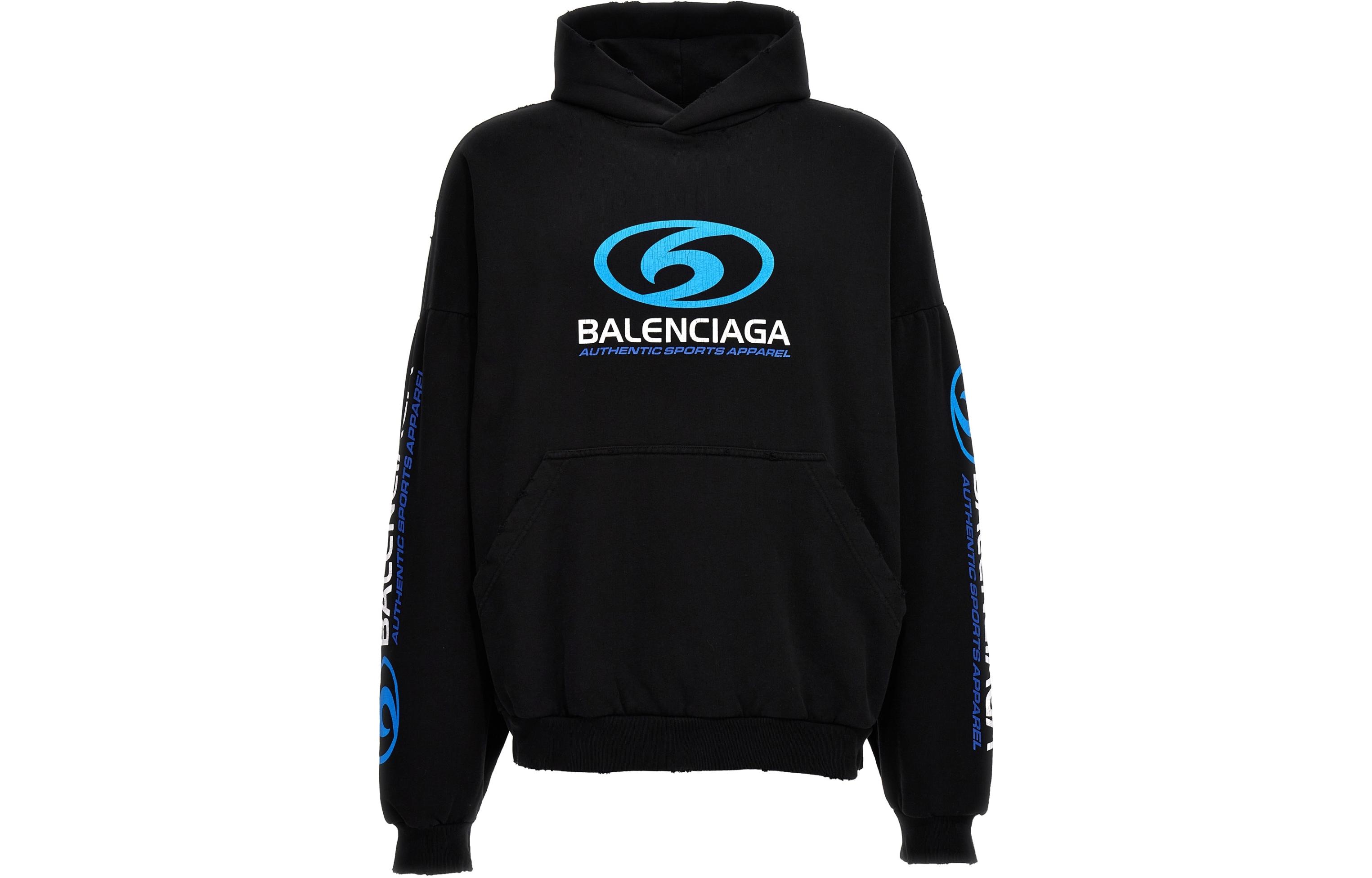 Balenciaga SS24  Logo Print Hoodie Casual Long Sleeve Regular Fit. 761458TPVU71165