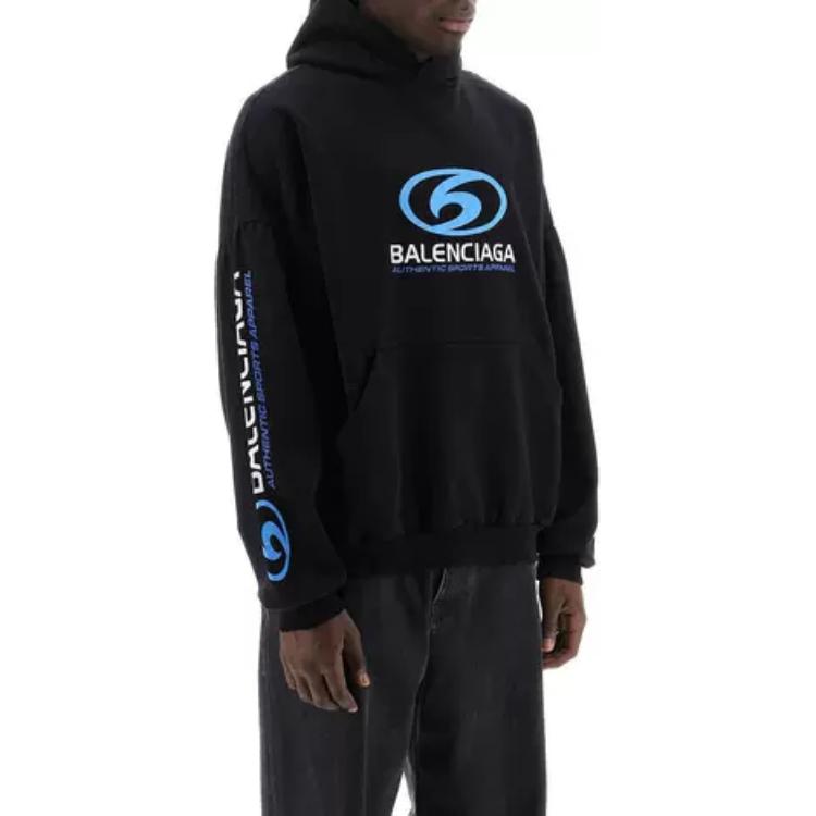 Purchase 발렌시아가 SS24 로고 프린트 후디 캐주얼 긴팔 레귤러 핏. 761458TPVU71165