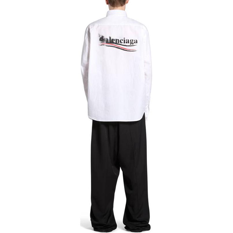 Balenciaga SS24  Oversized White Long-Sleeve Shirt with Pointed Collar. 790731TNM609000 圖 5