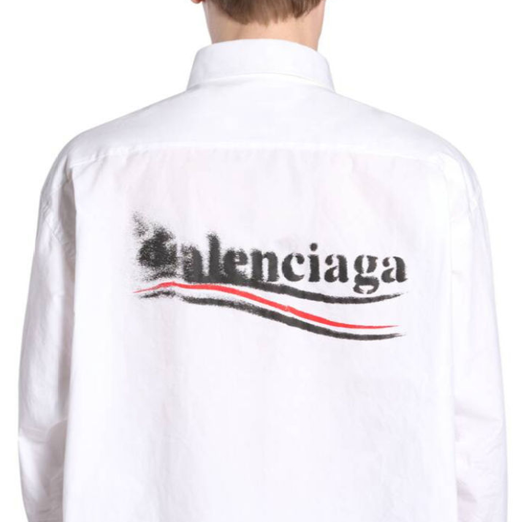 Balenciaga SS24  Oversized White Long-Sleeve Shirt with Pointed Collar. 790731TNM609000 圖 7