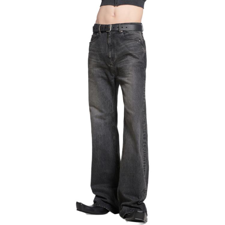 Details for 발렌시아가 SS24 워시드 미드라이즈 플레어드 진 릴렉스 핏 그레이 773760TBP471205