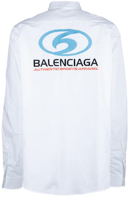 Balenciaga SS24 White Embroidered Logo Long Sleeve Shirt Regular Fit. 773390TNM609000 Lookbook Balenciaga SS24 White Embroidered Logo Long Sleeve Shirt Regular Fit. 773390TNM609000