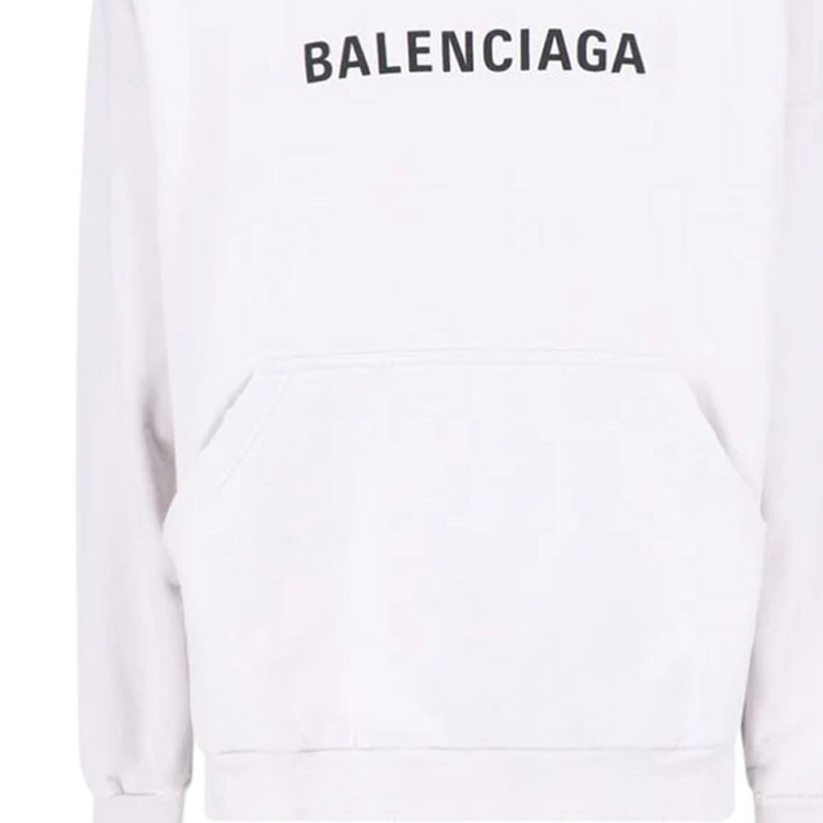 Balenciaga SS24  White Logo Print Hoodie - Oversized Fit. 739024TQVN83307 圖 4