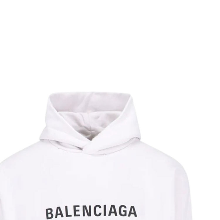 Balenciaga SS24  White Logo Print Hoodie - Oversized Fit. 739024TQVN83307 圖 6