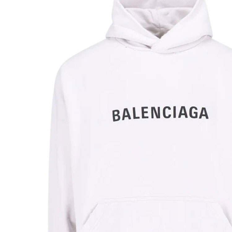 Balenciaga SS24  White Logo Print Hoodie - Oversized Fit. 739024TQVN83307 圖 7