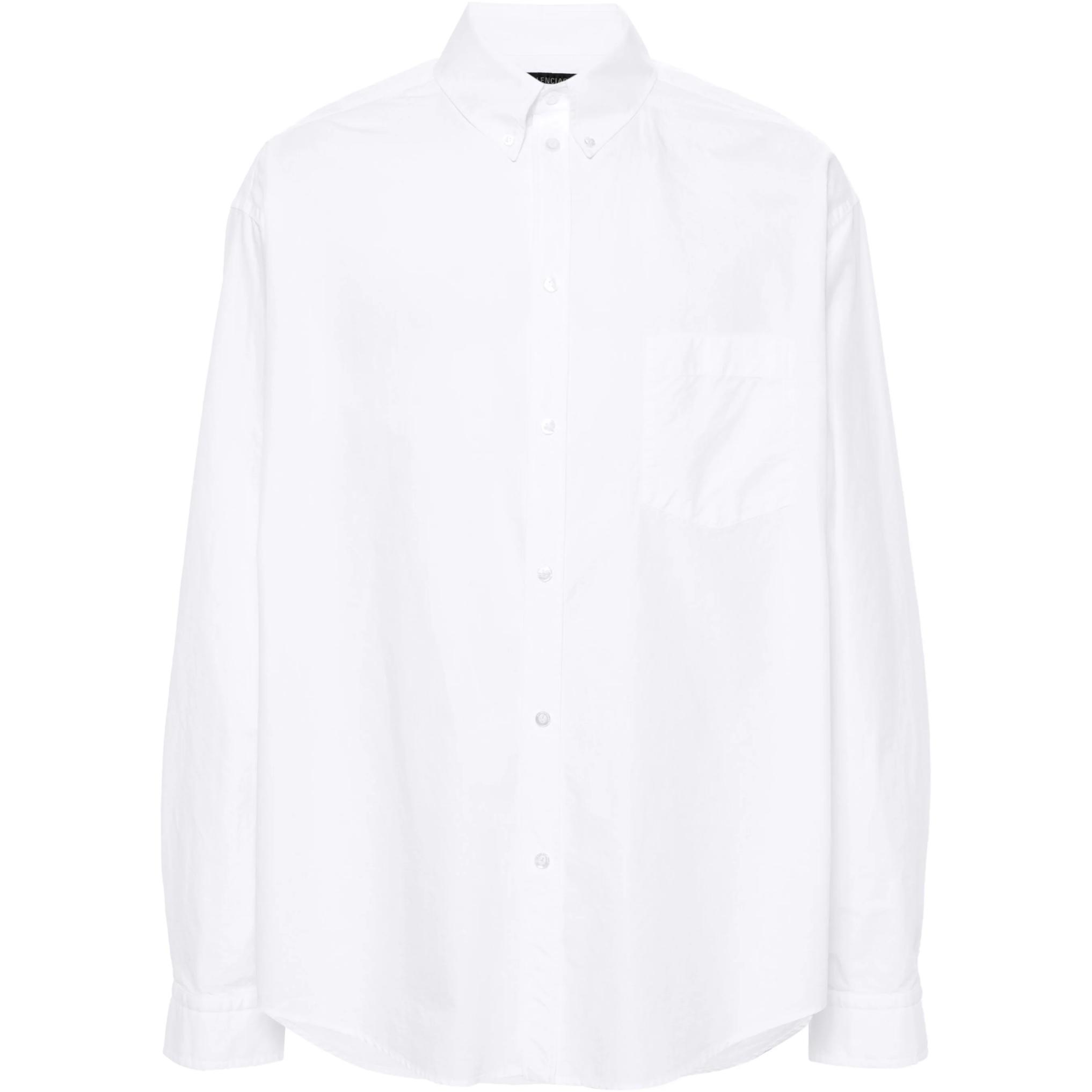 Balenciaga SS24  White Logo Print Long Sleeve Relaxed Fit Shirt. 794583TNM609000 圖 2