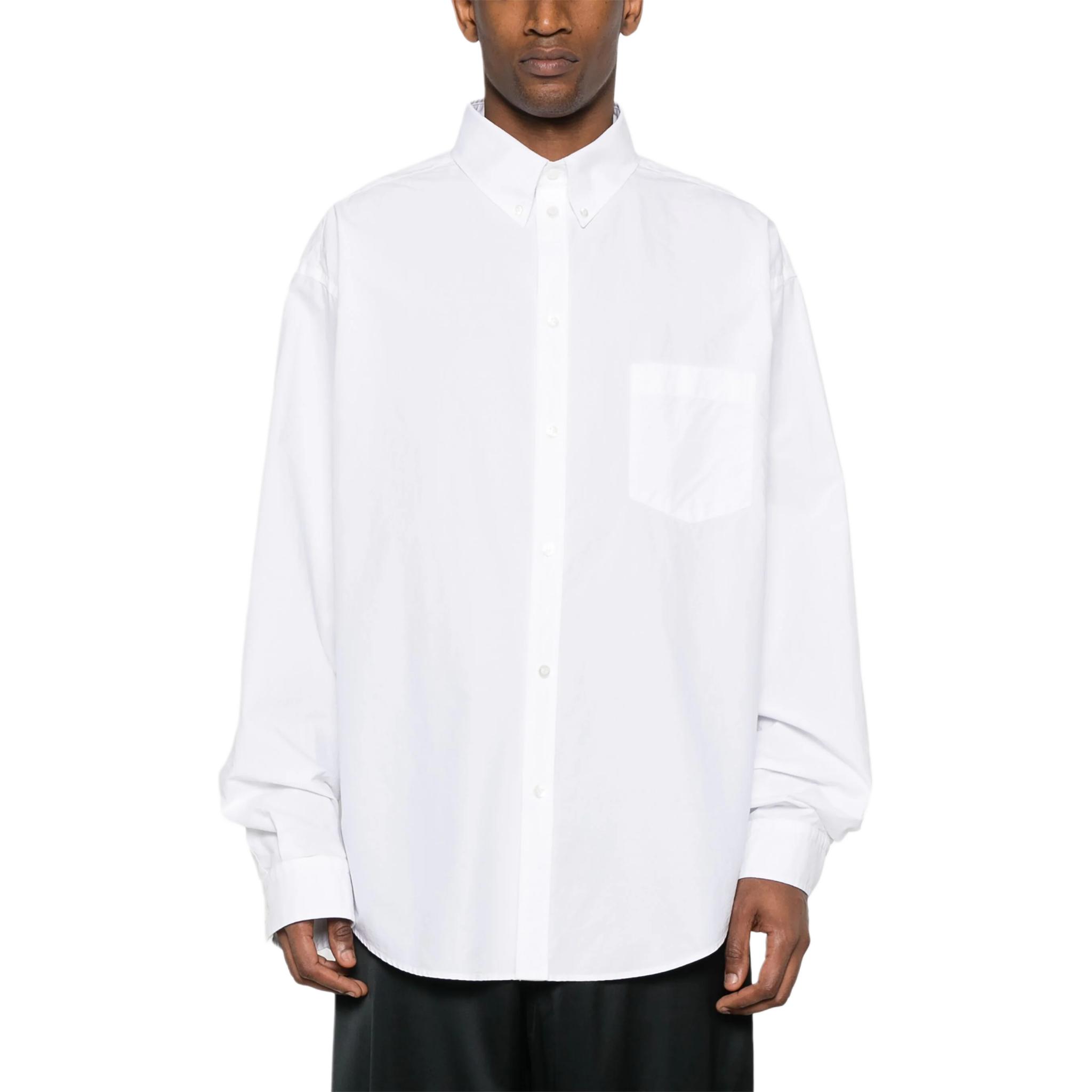 Balenciaga SS24  White Logo Print Long Sleeve Relaxed Fit Shirt. 794583TNM609000 圖 3