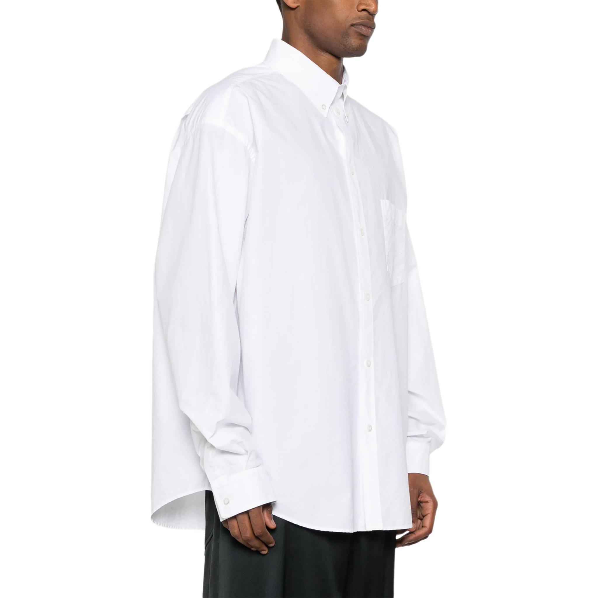 Balenciaga SS24  White Logo Print Long Sleeve Relaxed Fit Shirt. 794583TNM609000 圖 5