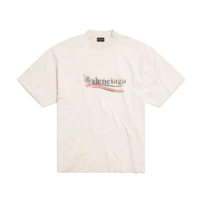 Balenciaga SS24 Alphabet Print Crewneck T-Shirt Unisex Regular Fit Grey White. 764235TQVI59784