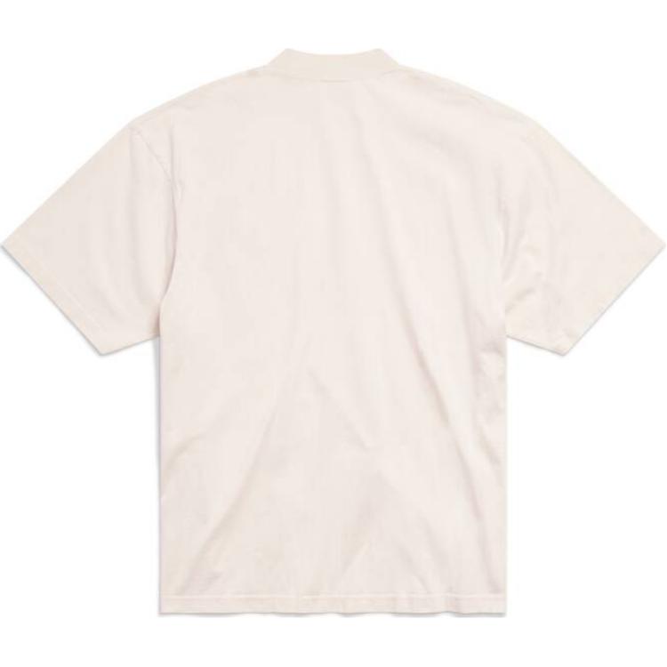 Lookbook 巴黎世家 SS24 字母印花中性款圆领T恤 常规版型 灰白配色 764235TQVI59784