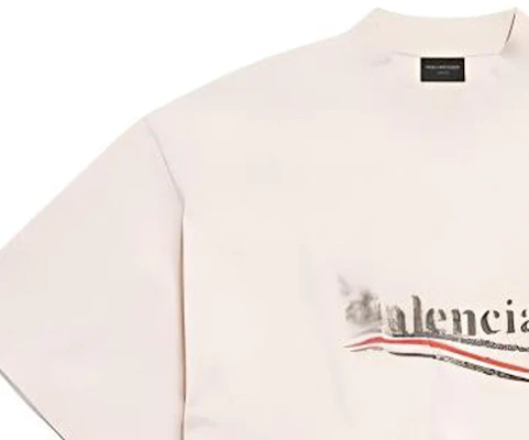 巴黎世家 SS24 字母印花中性款圆领T恤 常规版型 灰白配色 764235TQVI59784 Details for 巴黎世家 SS24 字母印花中性款圆领T恤 常规版型 灰白配色 764235TQVI59784