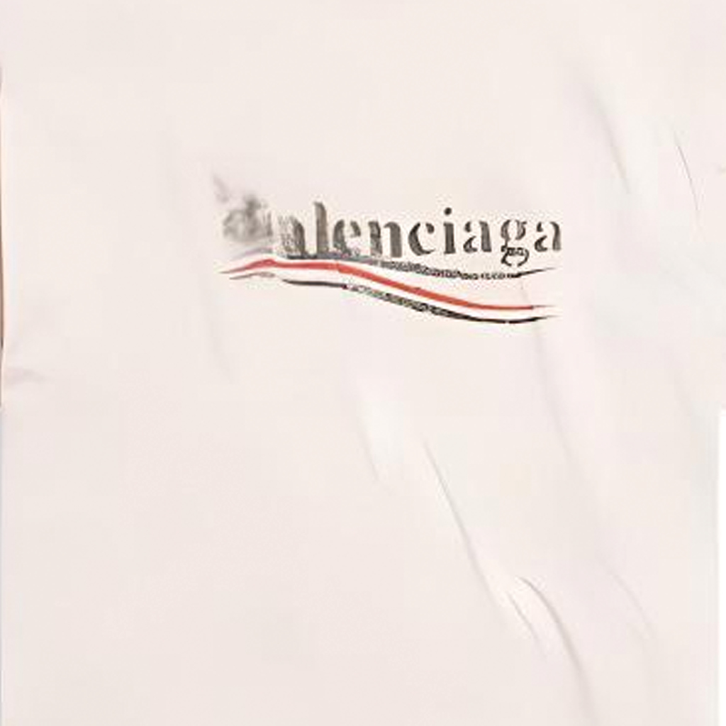 Sizing 巴黎世家 SS24 字母印花中性款圆领T恤 常规版型 灰白配色 764235TQVI59784