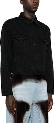 Balenciaga Jaket Denim Hitam SS24 Unisex Lengan Panjang Regular Fit. 790869TQW54 Details for Balenciaga Jaket Denim Hitam SS24 Unisex Lengan Panjang Regular Fit. 790869TQW54