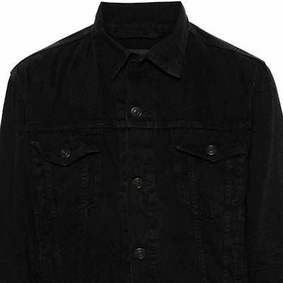 Balenciaga Jaket Denim Hitam SS24 Unisex Lengan Panjang Regular Fit. 790869TQW54 Cheap Balenciaga Jaket Denim Hitam SS24 Unisex Lengan Panjang Regular Fit. 790869TQW54