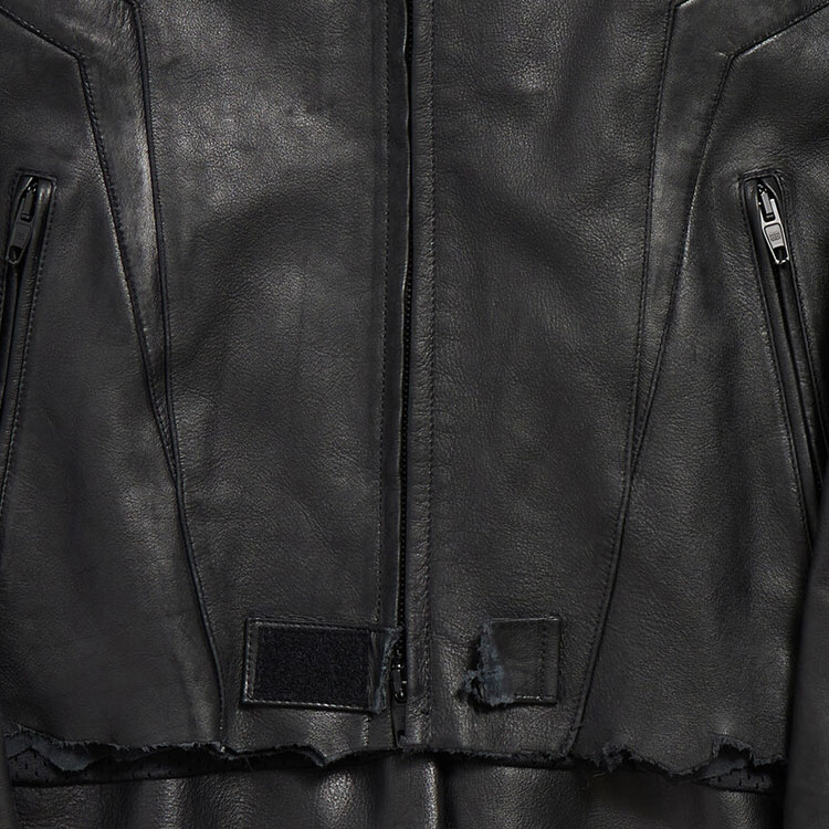 Balenciaga SS24 Black Leather Zip-Up Hoodie Jacket Unisex Oversized Fit. 790201TOS141000 圖 10