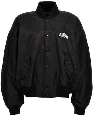 Balenciaga SS24 Black Letter Print Baseball Collar Jacket - Loose Fit 774065TNO271000 Buy Balenciaga SS24 Black Letter Print Baseball Collar Jacket - Loose Fit 774065TNO271000