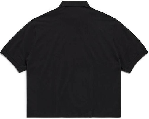 Balenciaga SS24 Baju Polo Hitam Unisex Oversized dengan Logo Sulaman. 791001TQVM71000 Lookbook Balenciaga SS24 Baju Polo Hitam Unisex Oversized dengan Logo Sulaman. 791001TQVM71000