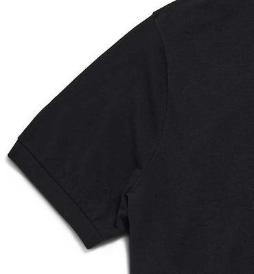 Balenciaga SS24 Baju Polo Hitam Unisex Oversized dengan Logo Sulaman. 791001TQVM71000 Sizing Balenciaga SS24 Baju Polo Hitam Unisex Oversized dengan Logo Sulaman. 791001TQVM71000