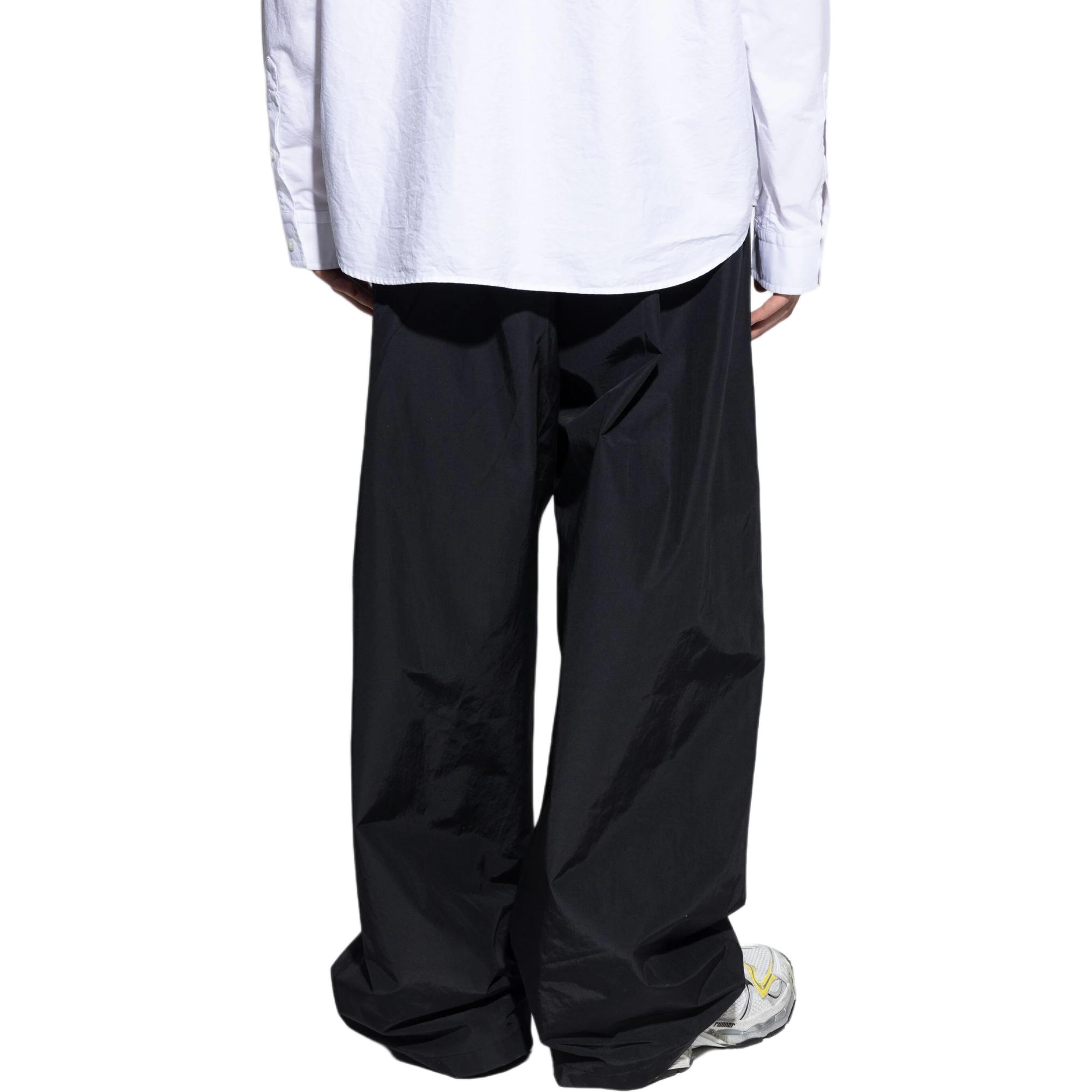 Purchase 발렌시아가 SS24 블랙 와이드 레그 캐주얼 팬츠 엘라스틱 포켓 유니섹스. 794740TPQ381000