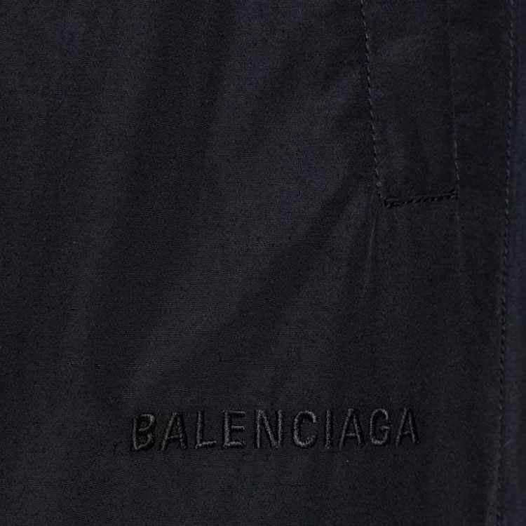 Details for 발렌시아가 SS24 블랙 와이드 레그 캐주얼 팬츠 엘라스틱 포켓 유니섹스. 794740TPQ381000