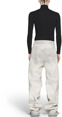 Balenciaga SS24 Seluar Putih Potongan Lurus Mid-Rise Gaya Santai. 747080TOS149012 Purchase Balenciaga SS24 Seluar Putih Potongan Lurus Mid-Rise Gaya Santai. 747080TOS149012